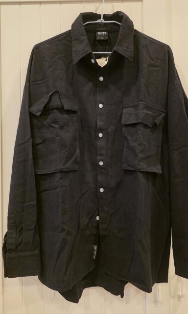 [全新]黑色長袖男襯衫 尺寸L