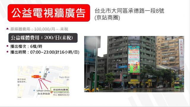 公益廣告電視牆