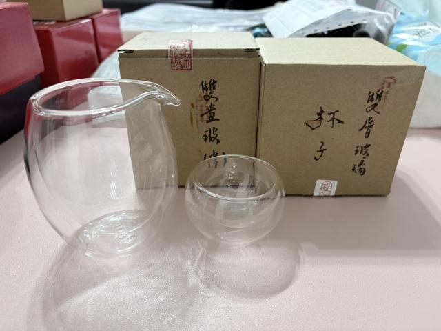 雙層玻璃茶壺杯組